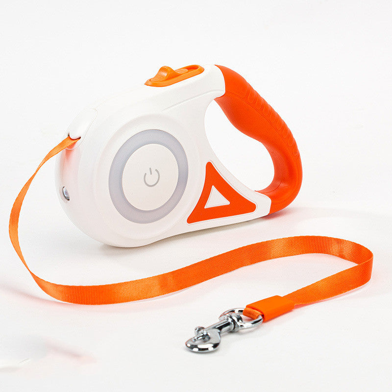 Retractable Dog Leash with One-Hand Brake – Telescopic, Explosion-Proof Options, with Optional Collar