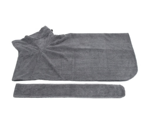 Super Absorbent Dog Bathrobe Towel – Quick Drying Pet Drying Coat with Adjustable Straps