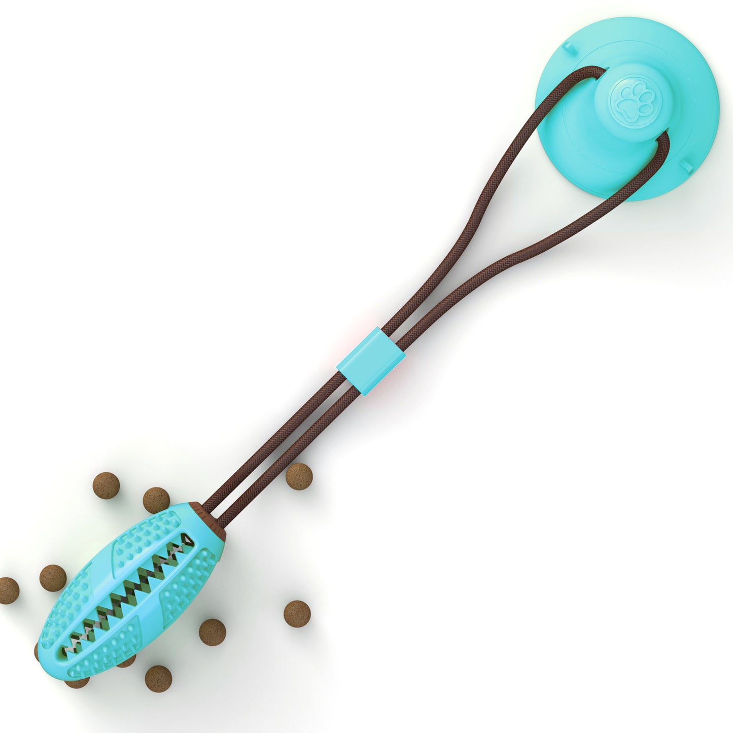 Interactive Suction Cup Tug Toy with Chew Ball – Teeth Cleaning Dog Toy