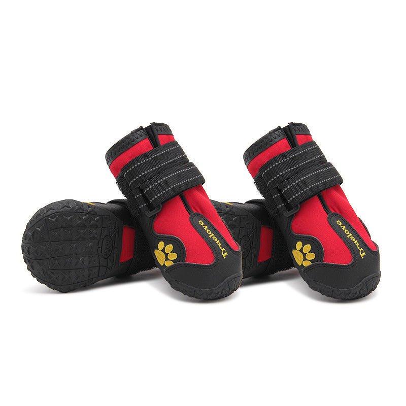 Waterproof Dog Shoes with Double Velcro & Reflective Design – Easy Wear Pet Boots