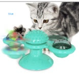 Interactive Suction Windmill Cat Toy – Catnip, Luminous Ball & Teeth Grinding
