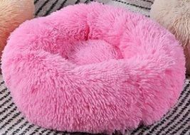 Luxury Calming Donut Pet Bed – Anti-Anxiety Plush Bed for Dogs & Cats