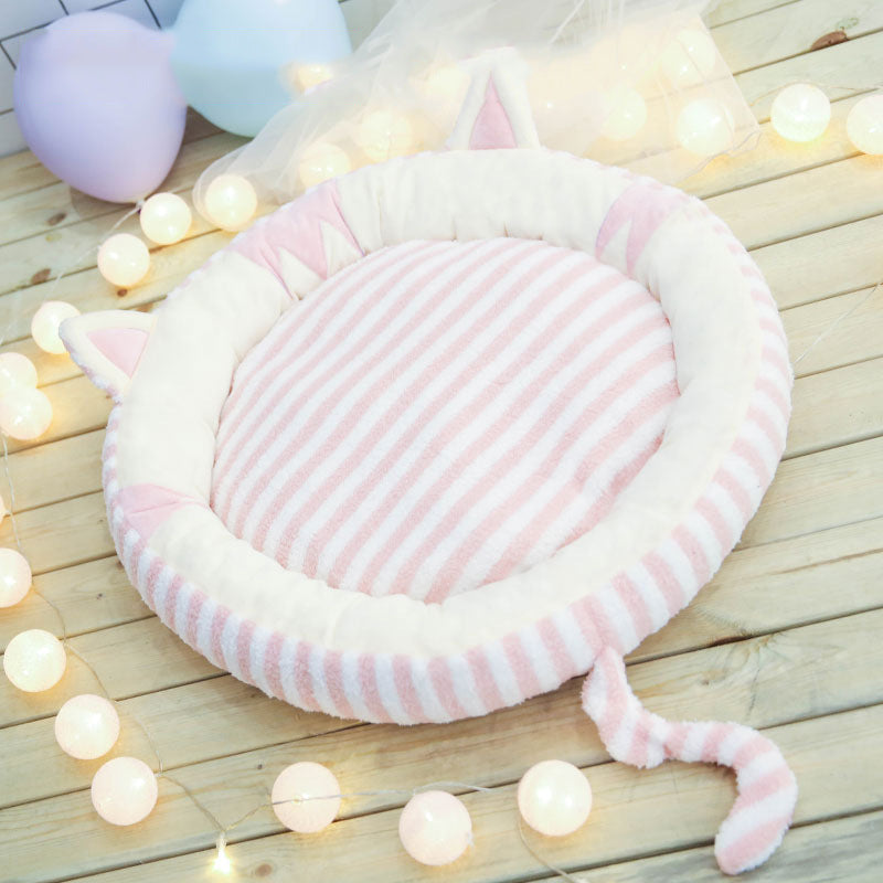 Soft Plush Pet Bed – Cozy Flannel Cushion for Dogs & Cats