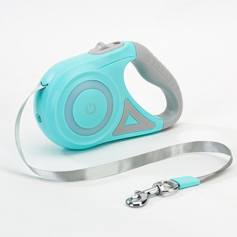 Retractable Dog Leash with One-Hand Brake – Telescopic, Explosion-Proof Options, with Optional Collar