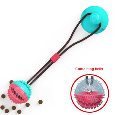 Interactive Suction Cup Tug Toy with Chew Ball – Teeth Cleaning Dog Toy