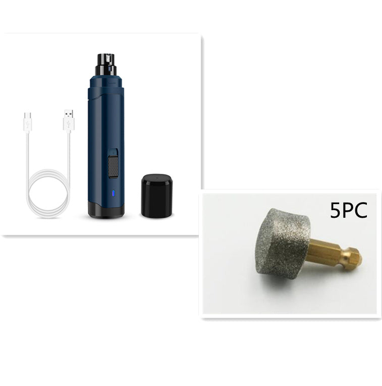 USB Rechargeable Pet Nail Grinder – Low Noise & Safe Grooming Tool for Dogs, Cats & Small Pets
