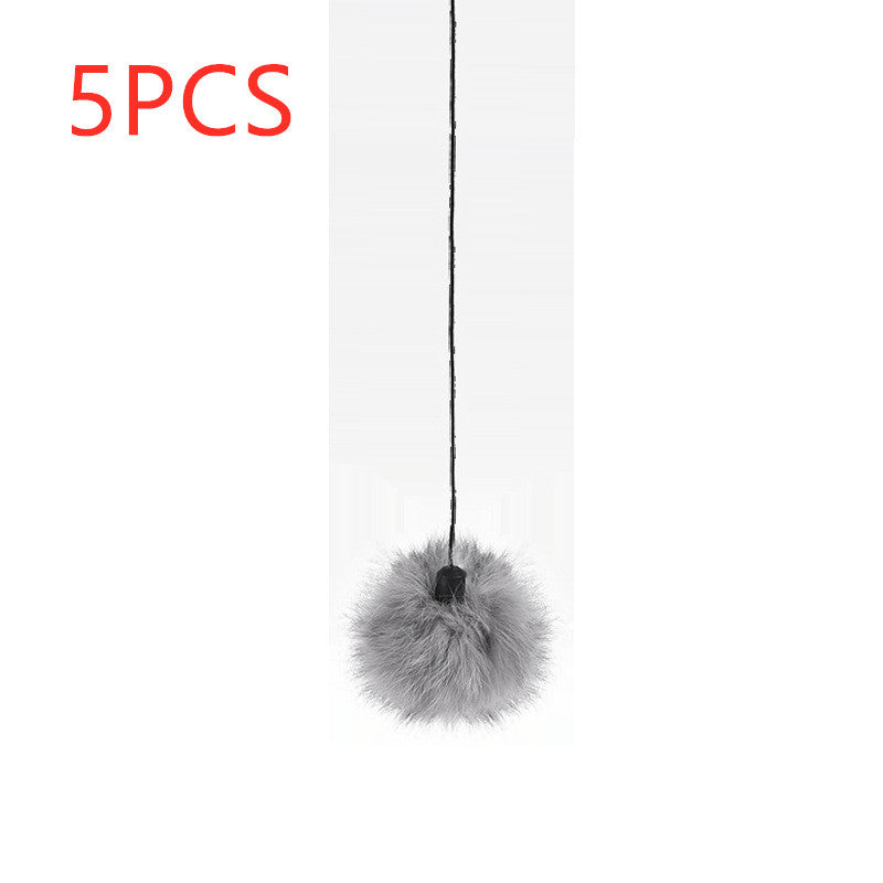 Interactive Electric Cat Toy with Rope & Real Fur Ball – Fun Play Ball for Cats