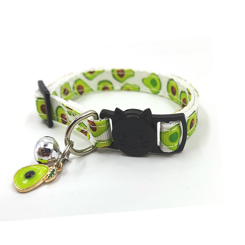 Pat Aegis Fruit Print Nylon Pet Collar – Adjustable Cute Dog & Cat Collar