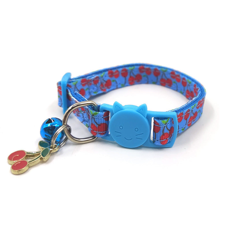 Pat Aegis Fruit Print Nylon Pet Collar – Adjustable Cute Dog & Cat Collar