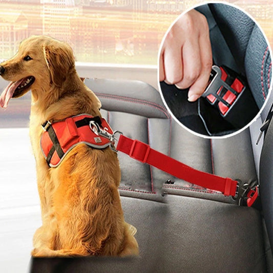 Adjustable Pet Car Seatbelt – Safety Harness for Dogs & Cats