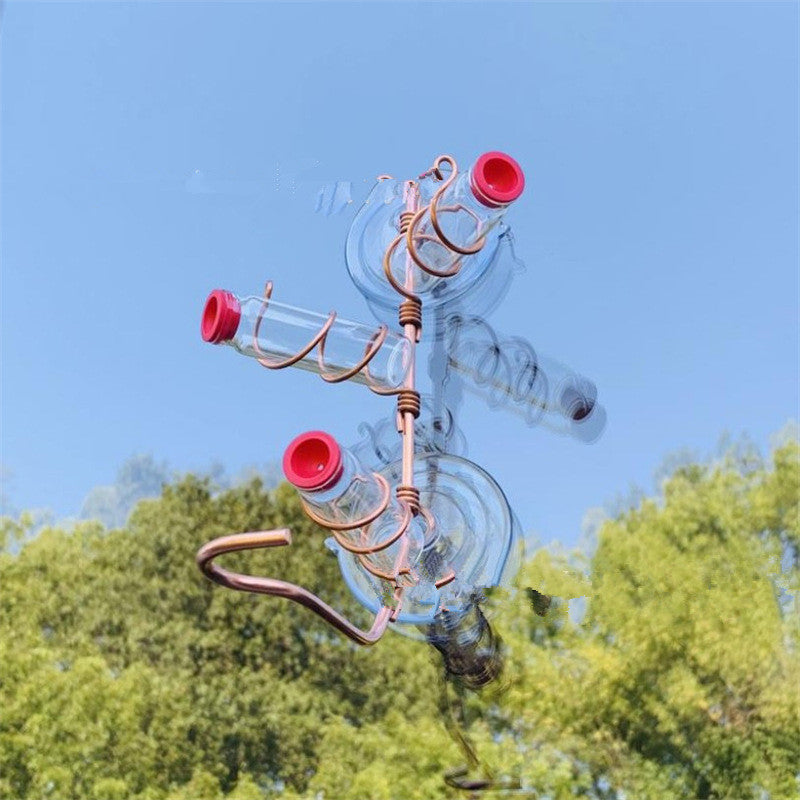 Handmade Copper Wire Hummingbird Feeder – PET Bottle Garden Feeder with Suction Cups