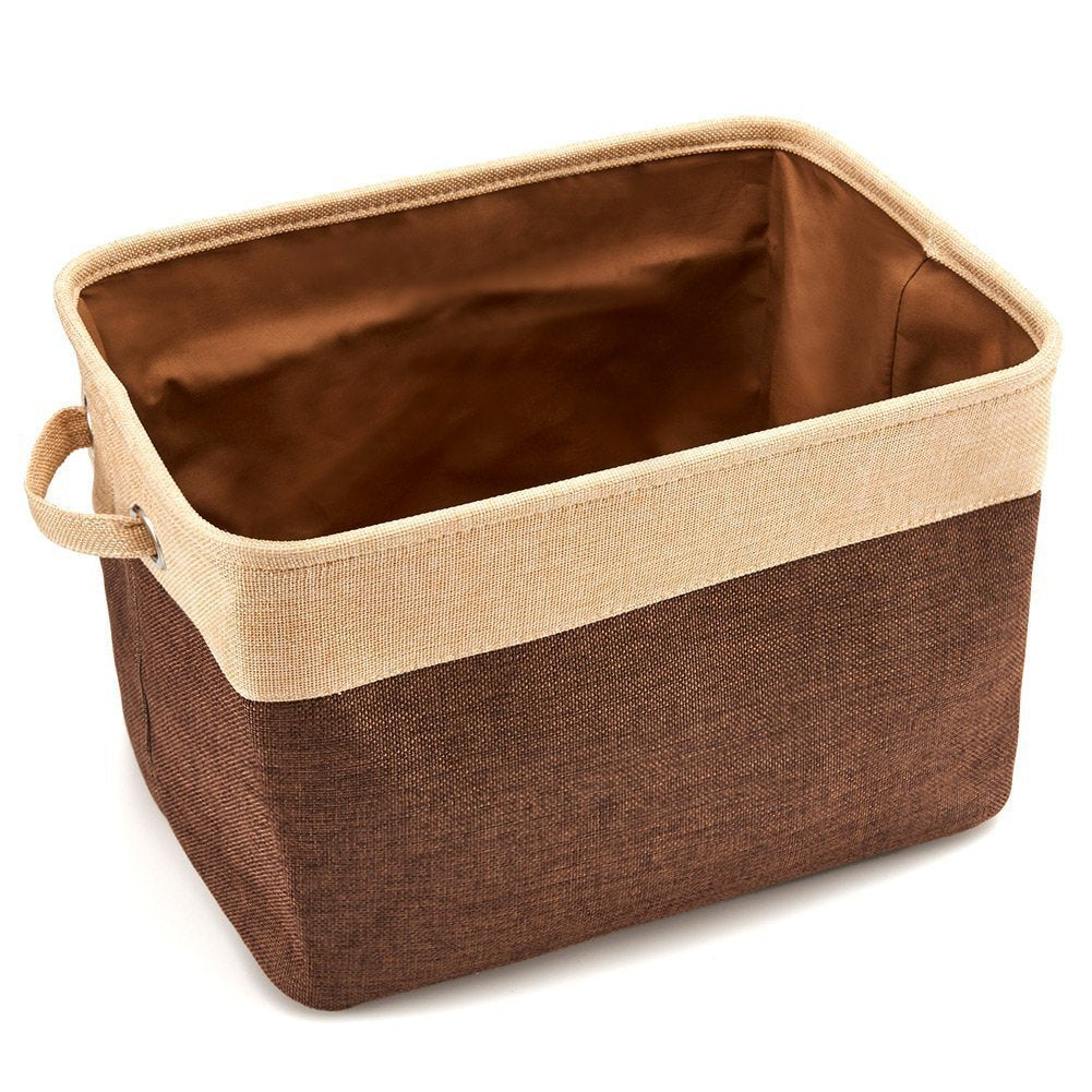 Linen Pet Storage Basket – Foldable Organizer for Pet Toys, Clothes & Accessories