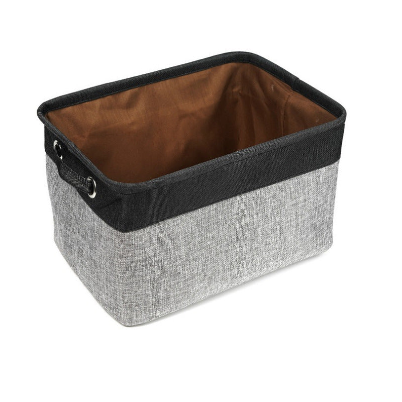 Linen Pet Storage Basket – Foldable Organizer for Pet Toys, Clothes & Accessories