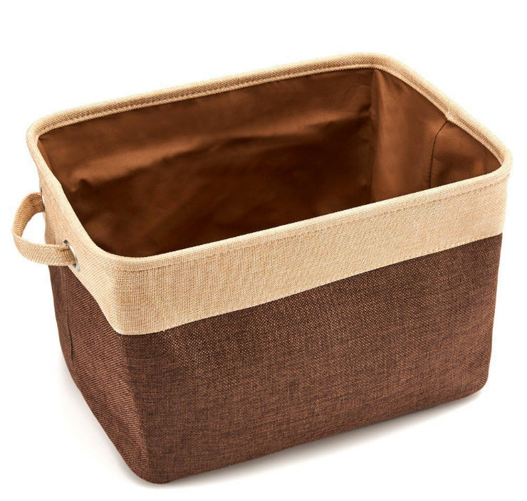 Linen Pet Storage Basket – Foldable Organizer for Pet Toys, Clothes & Accessories