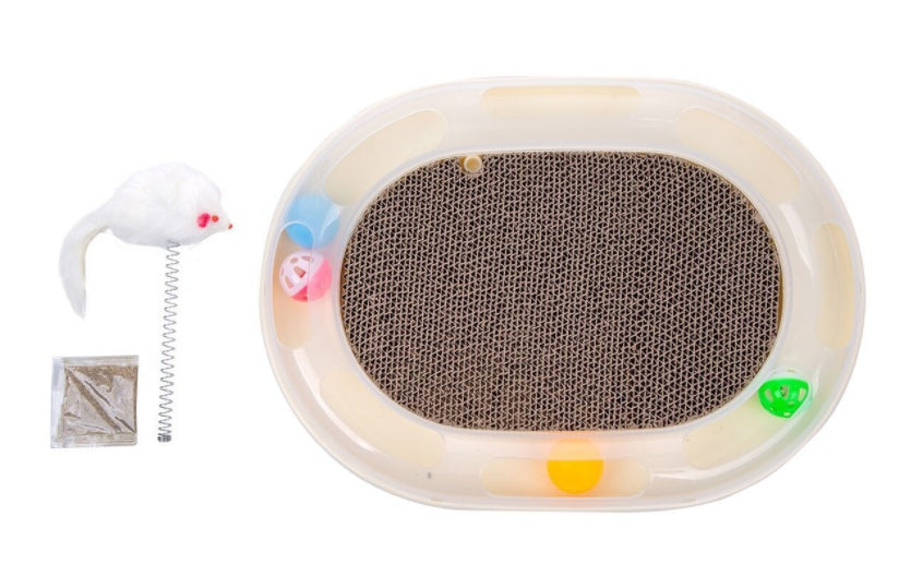 Durable Plastic Pet Throwing Toy – Interactive Round Design