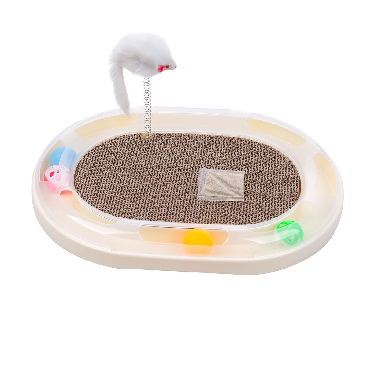 Durable Plastic Pet Throwing Toy – Interactive Round Design