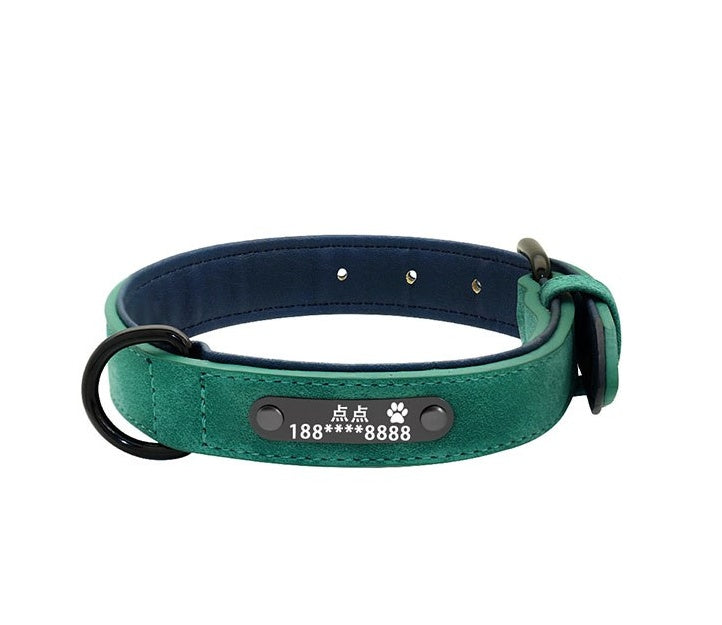 Premium Microfiber Leather Dog Collar – Adjustable, Durable & Comfortable