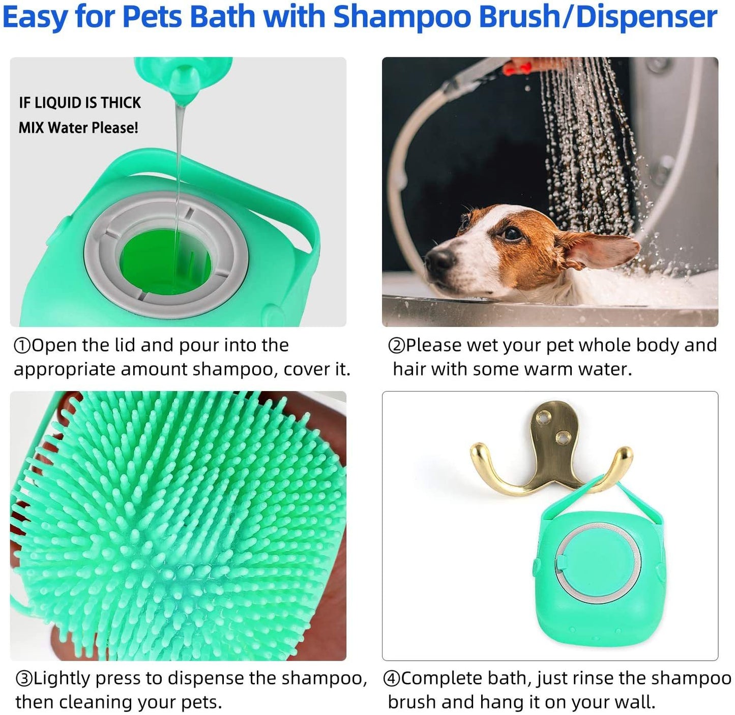 2-in-1 Silicone Soap Scrubber Dispenser – Bath Brush & Massager