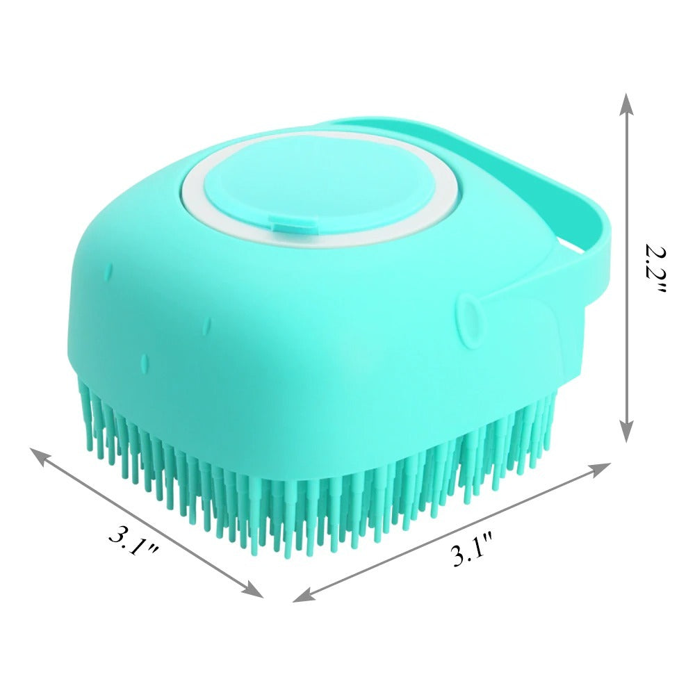 2-in-1 Silicone Soap Scrubber Dispenser – Bath Brush & Massager