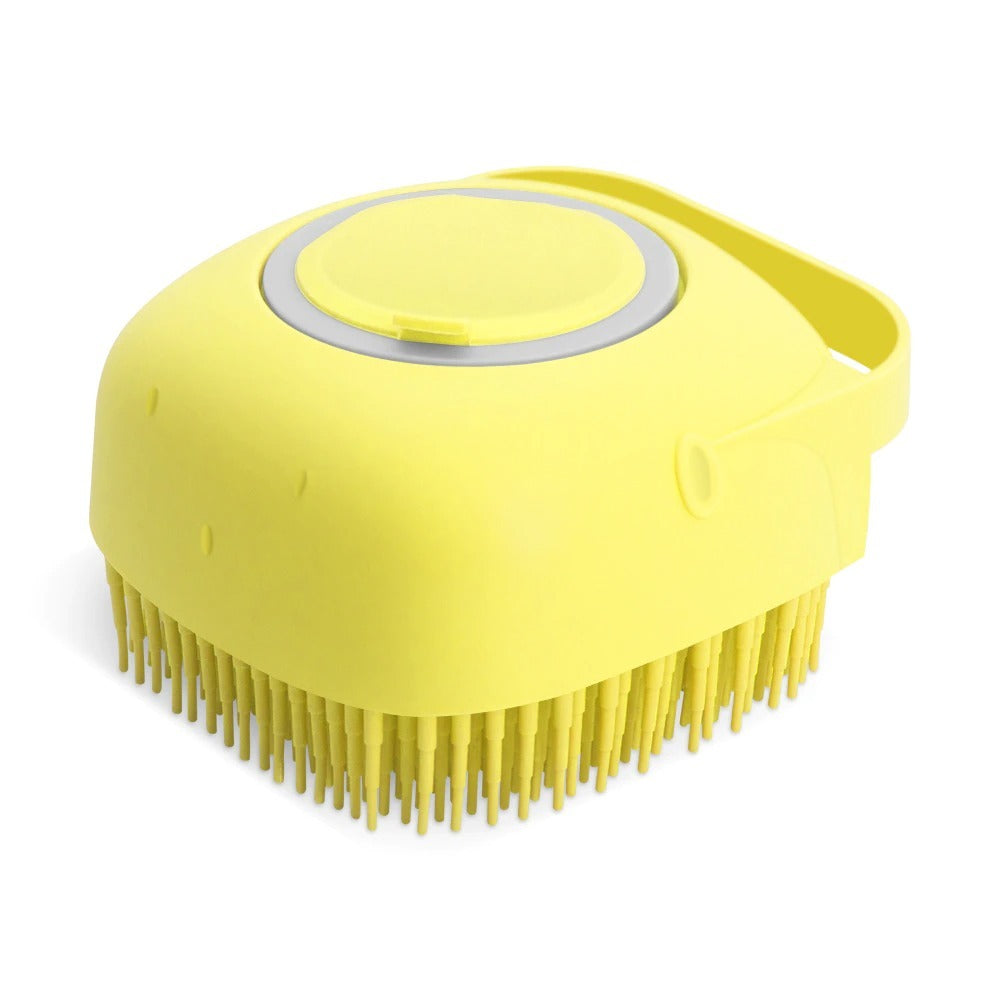2-in-1 Silicone Soap Scrubber Dispenser – Bath Brush & Massager