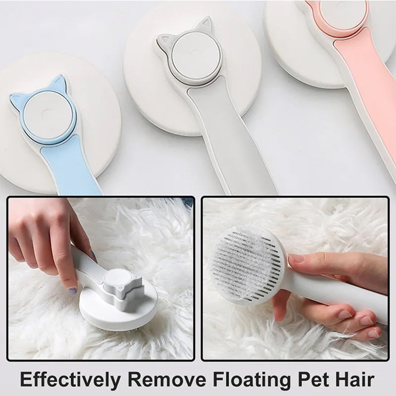Self-Cleaning Slicker Brush for Dogs & Cats – Grooming, Shedding & Massage Tool