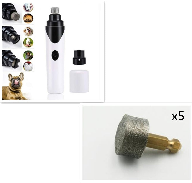 USB Rechargeable Pet Nail Grinder – Low Noise & Safe Grooming Tool for Dogs, Cats & Small Pets