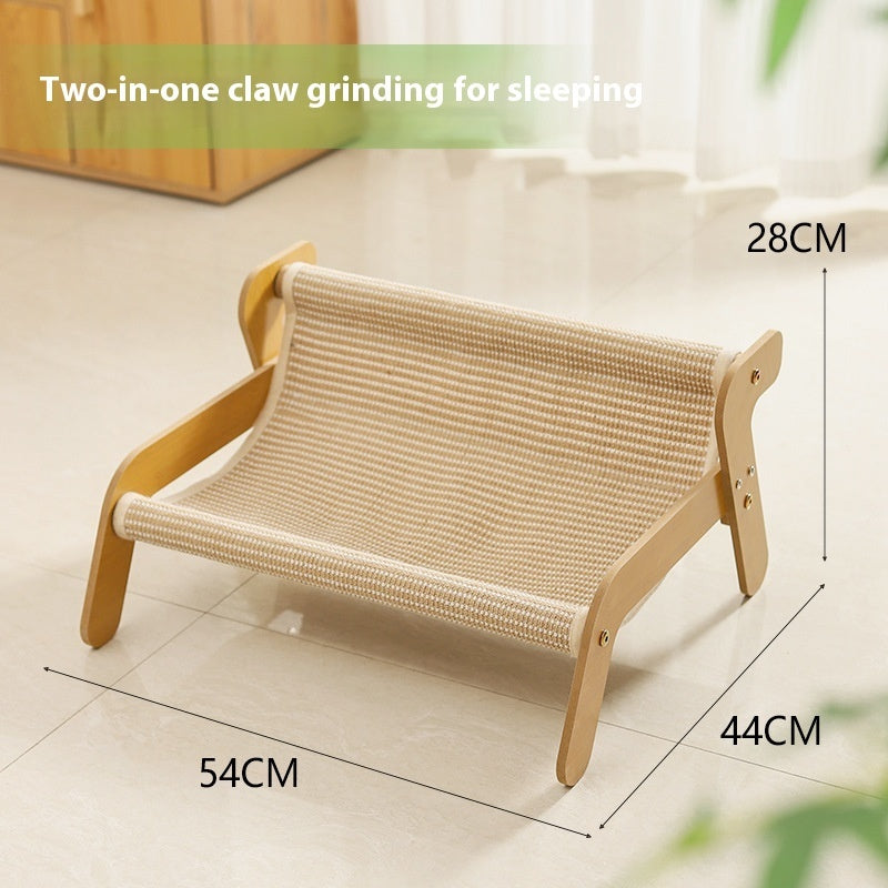 Cat Scratch Board Recliner – Multi-Functional Cat Nest & Scratch Pad with Replacement Mat