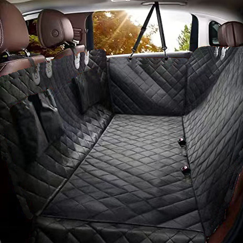 Dog Car Seat Cover – Waterproof Oxford Cloth Pet Travel Mat with Double Pockets