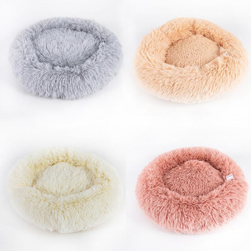 Luxury Calming Donut Pet Bed – Anti-Anxiety Plush Bed for Dogs & Cats