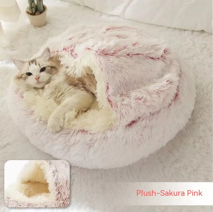 Warm Plush Pet Bed – Soft Winter Cushion for Cats & Dogs