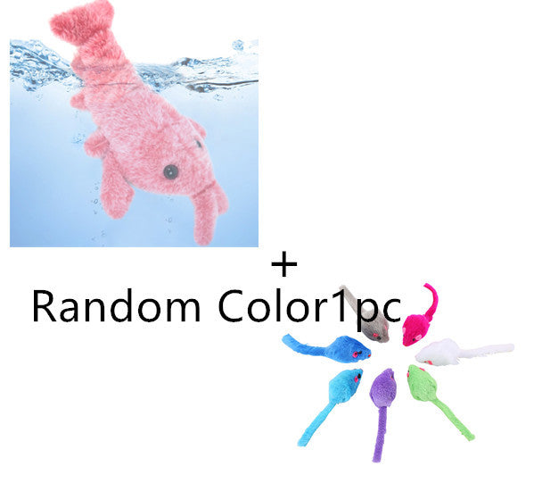 Interactive Jumping Lobster Cat Toy – USB Rechargeable Plush