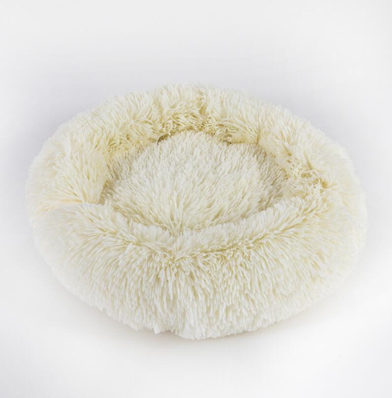 Luxury Calming Donut Pet Bed – Anti-Anxiety Plush Bed for Dogs & Cats