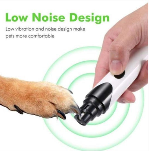 USB Rechargeable Pet Nail Grinder – Low Noise & Safe Grooming Tool for Dogs, Cats & Small Pets