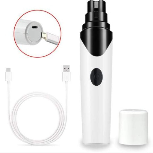 USB Rechargeable Pet Nail Grinder – Low Noise & Safe Grooming Tool for Dogs, Cats & Small Pets