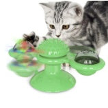 Interactive Suction Windmill Cat Toy – Catnip, Luminous Ball & Teeth Grinding