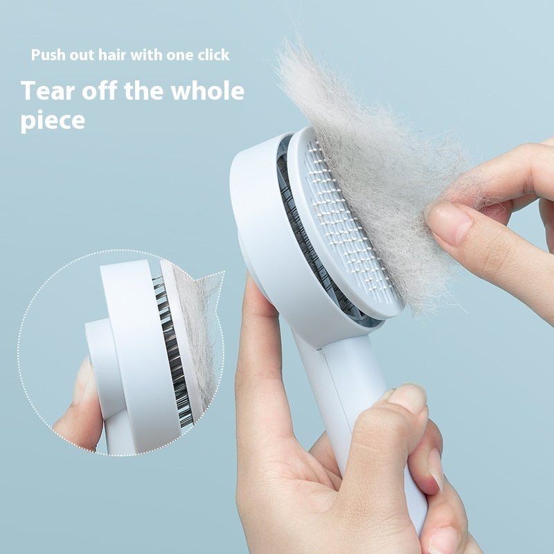 Self-Cleaning Pet Hair Remover Brush – Easy Fur & Lint Removal for Dogs & Cats
