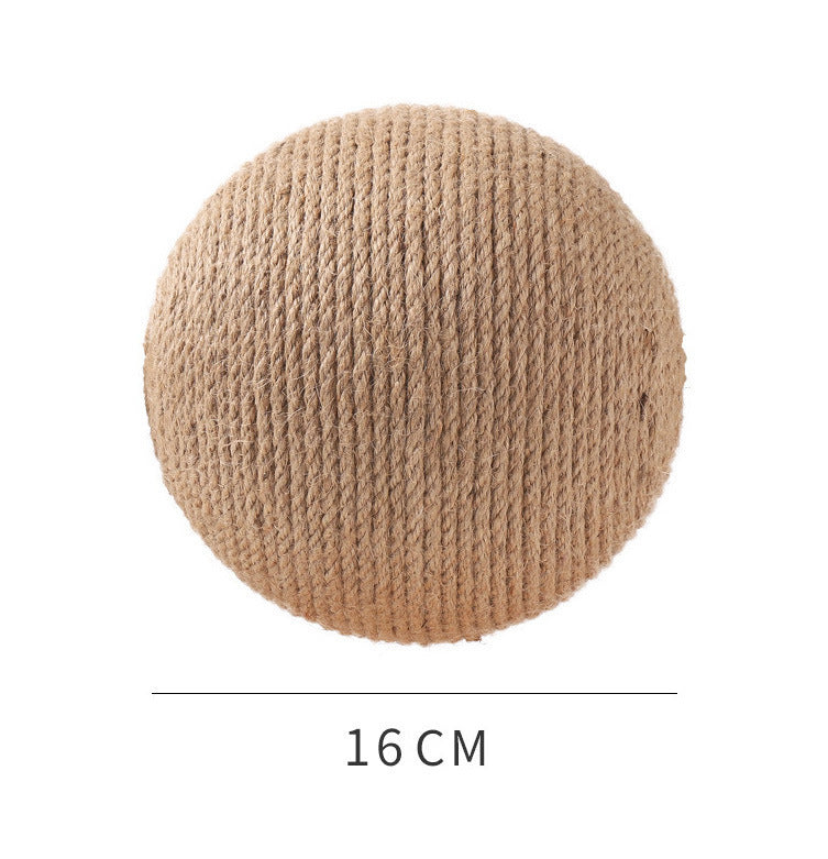 Wooden Cat Scratch Ball – Furniture Protection Toy with Hemp Rope