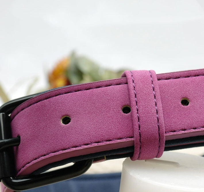 Premium Microfiber Leather Dog Collar – Adjustable, Durable & Comfortable