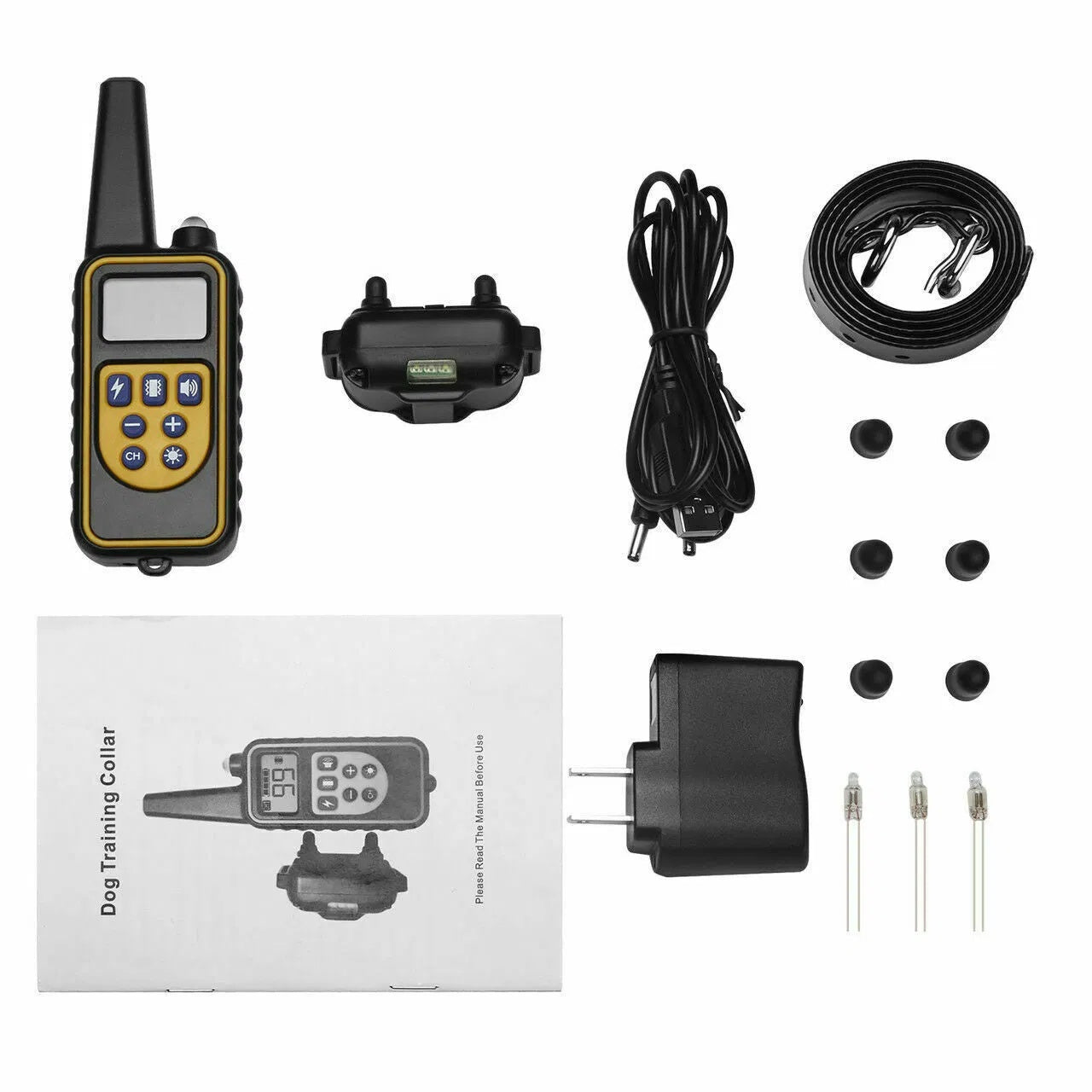 Digital Dog Training Collar Waterproof Rechargeable Remote Control Pet with LCD Display for All Size Shock Vibration Sound -3000 FT