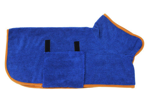 Super Absorbent Dog Bathrobe Towel – Quick Drying Pet Drying Coat with Adjustable Straps