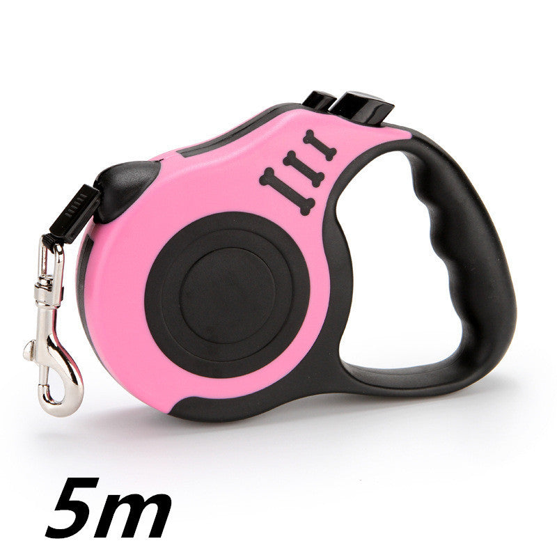 Retractable Pet Leash with One-Hand Lock – Durable Nylon Lead for Dogs & Cats