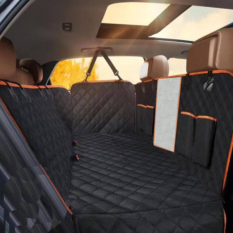 Dog Car Seat Cover – Waterproof Oxford Cloth Pet Travel Mat with Double Pockets