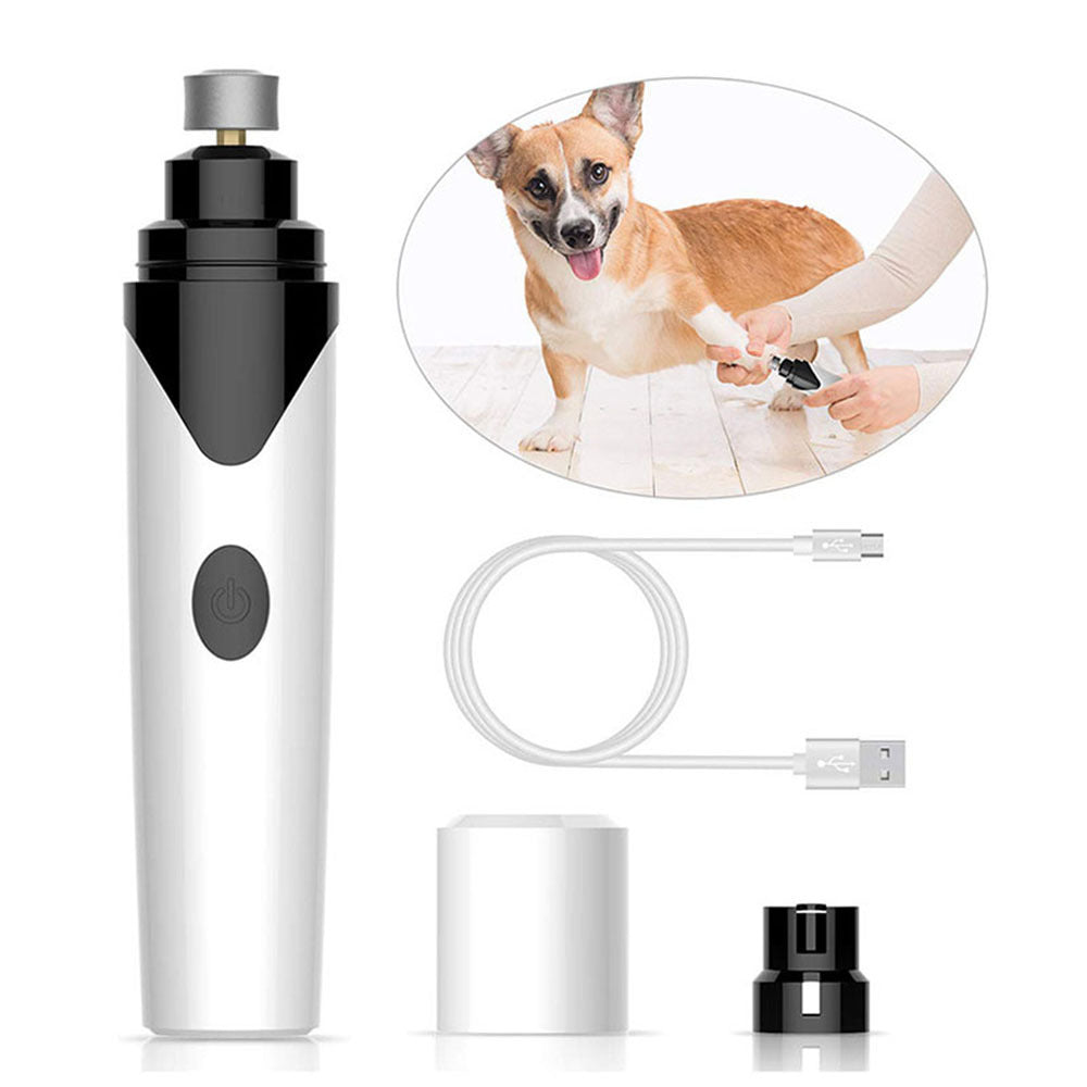 USB Rechargeable Pet Nail Grinder – Low Noise & Safe Grooming Tool for Dogs, Cats & Small Pets