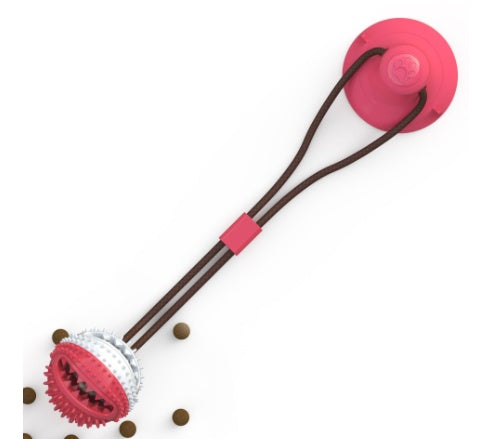 Interactive Suction Cup Tug Toy with Chew Ball – Teeth Cleaning Dog Toy