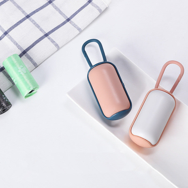 Mini Portable Pet Waste Bag Dispenser – Durable ABS Garbage Box for Travel & Walks