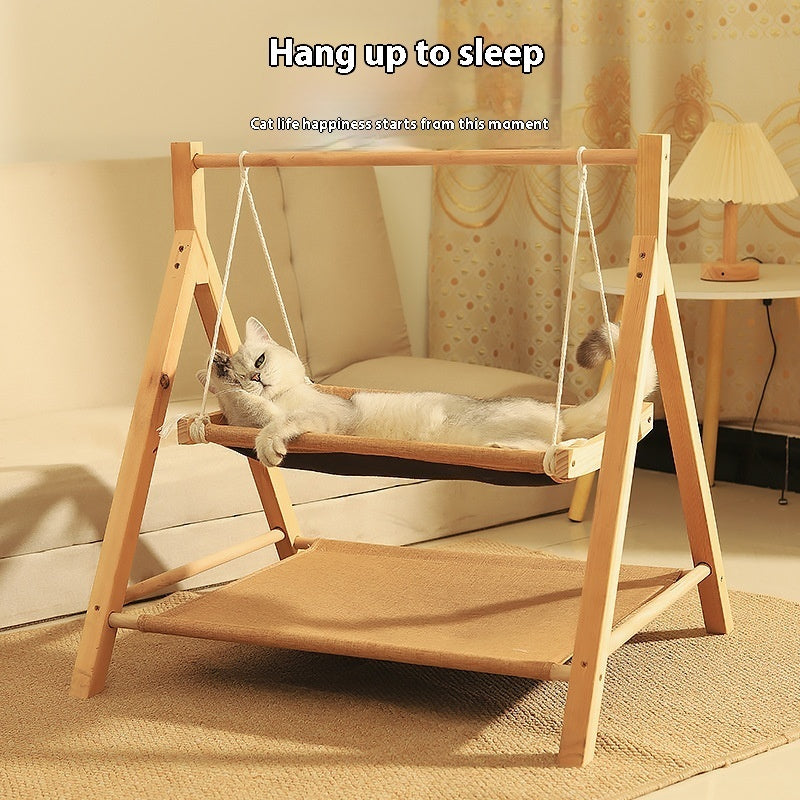 Sisal Cat Tree with Cozy Nest – Multi-Color Scratching Post & Play Tower