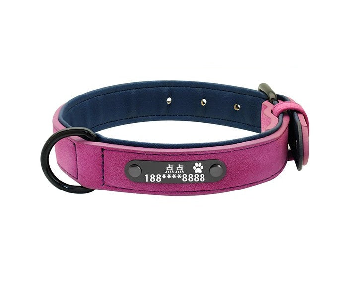 Premium Microfiber Leather Dog Collar – Adjustable, Durable & Comfortable