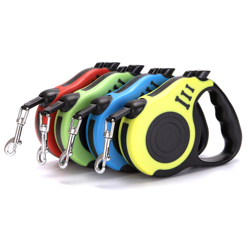 Retractable Pet Leash with One-Hand Lock – Durable Nylon Lead for Dogs & Cats