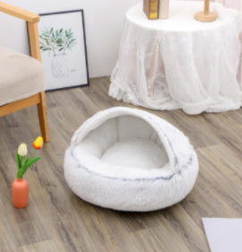 Warm Plush Pet Bed – Soft Winter Cushion for Cats & Dogs