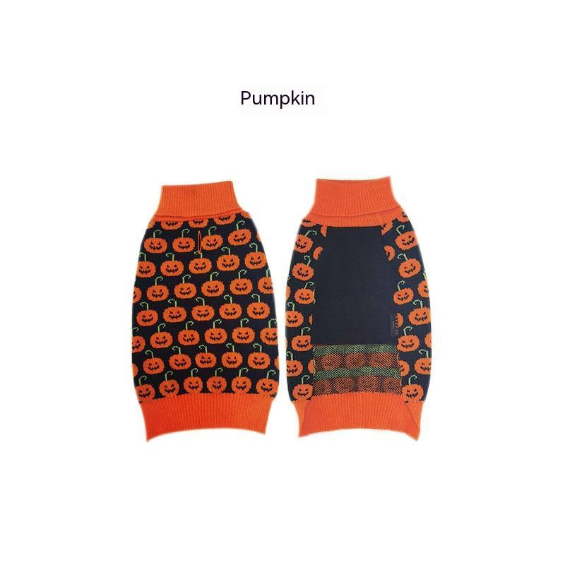 Halloween Dog Sweater – Cozy Knit Pet Outfit for Small Dogs